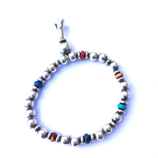 Sterling silver hand made Navajo chain bracelets