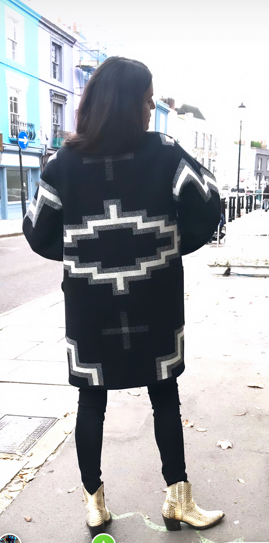 Jessie Western concho oversize coat