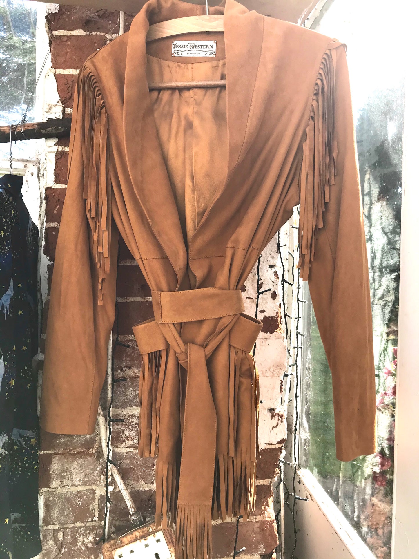 Soft suede fringed jacket