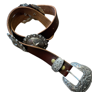 Brown concho star belt Jessie Western brand