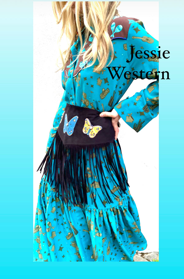 Butterfly fringed belt limited edition Jessie Western brand