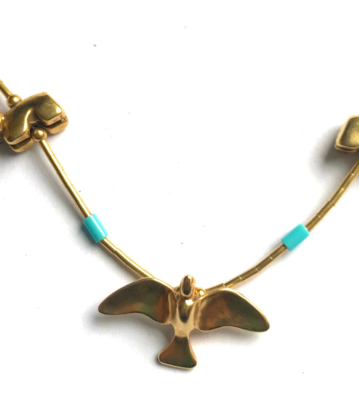 18 k gold infused power animal necklace 24 inch