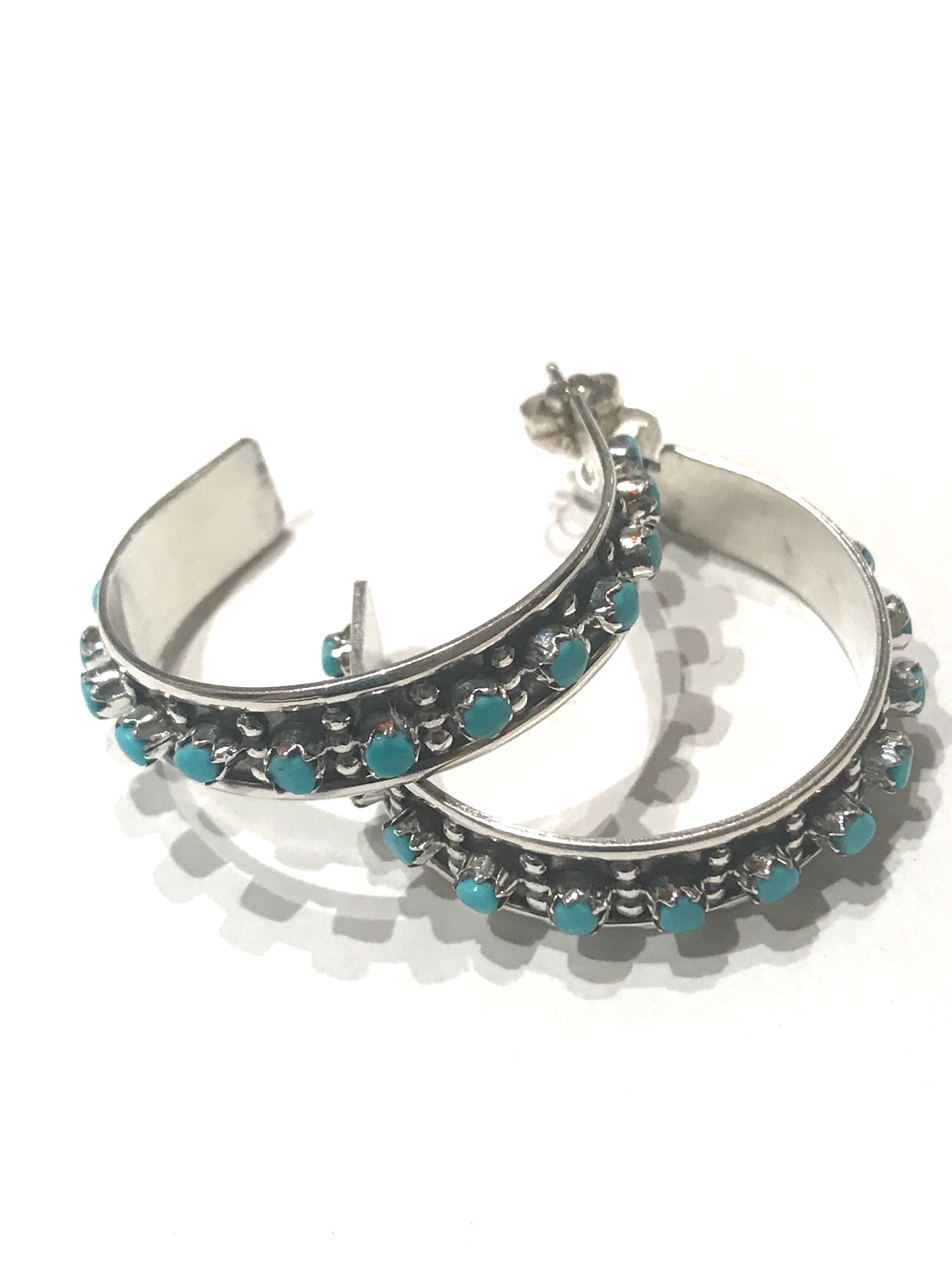 Turquoise hoop Native Anerican Indian made