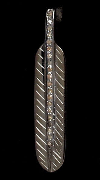 Diamond Feather Charm
