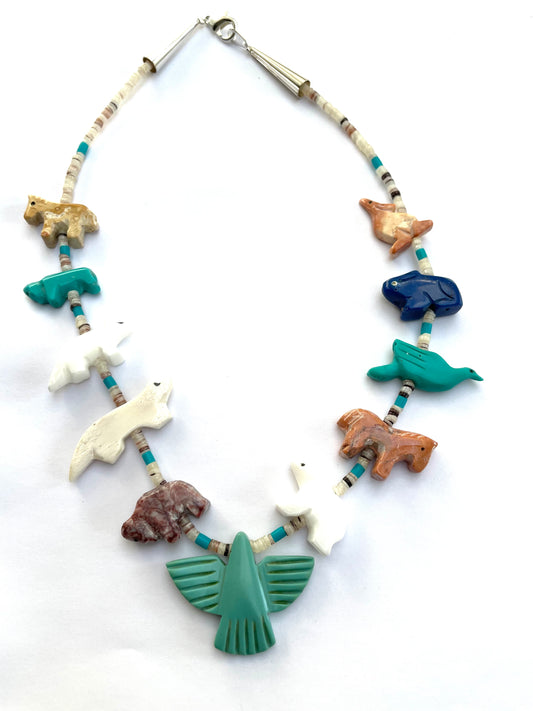 New short multi power animal necklace