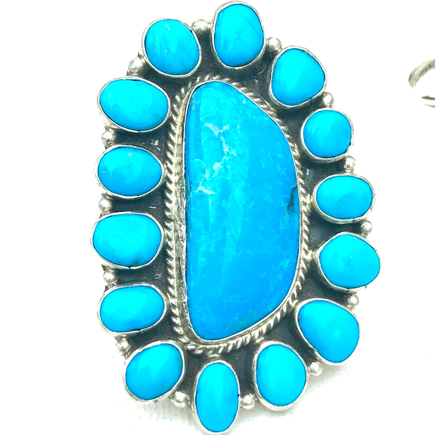 Stunning turquoise ring large stones