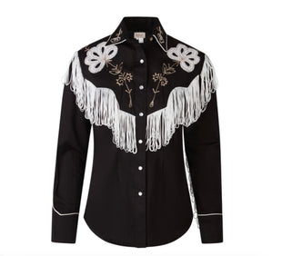 Fringed black shirt