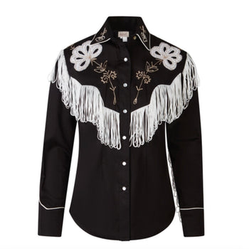 Fringed black shirt