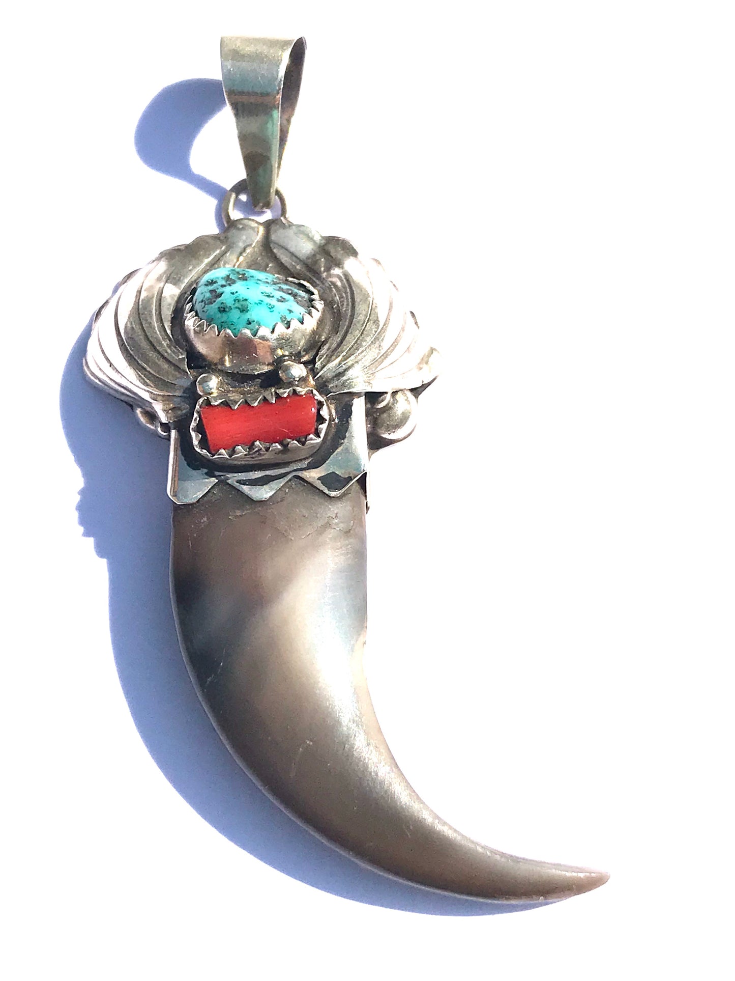 Large badger claw pendent