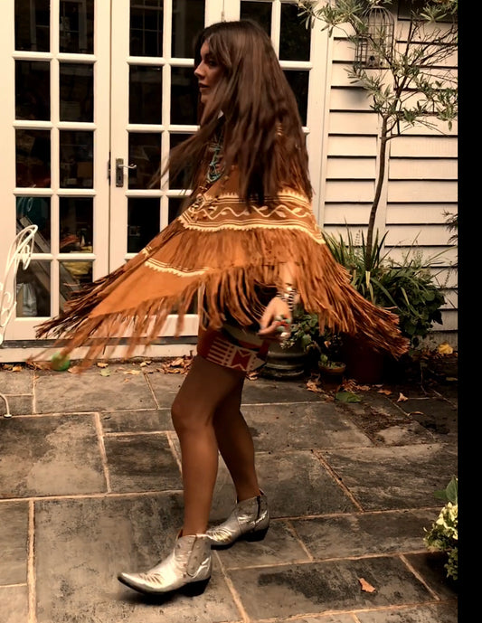 Pre order Jessie Western Fringed  poncho
