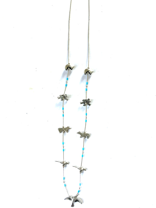 Power animal Necklace Sterling silver / 24 inch