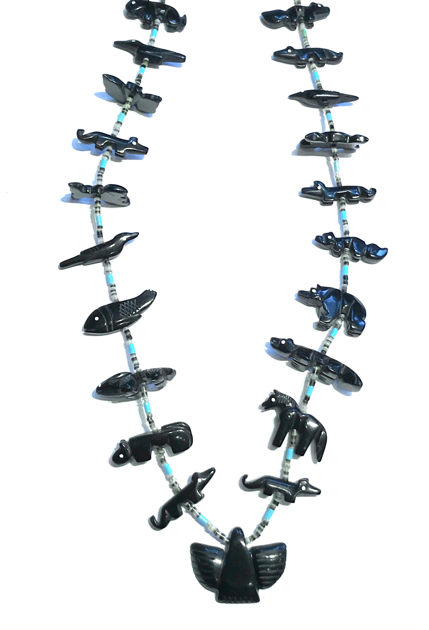 New amazing Jet long power animal necklace