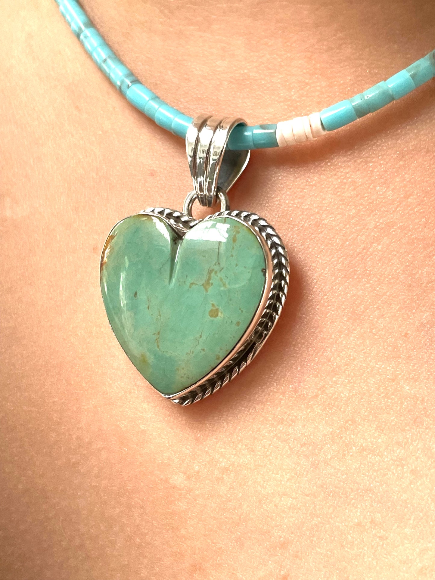 Medium. Navajo heart pendent