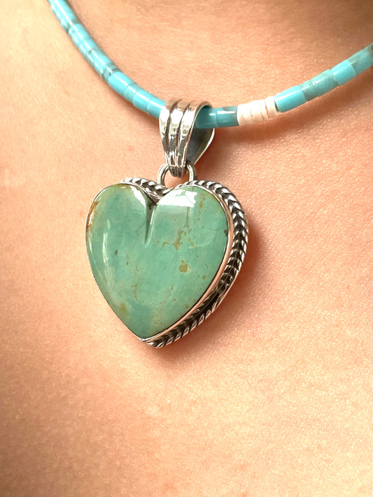 Medium. Navajo heart pendent