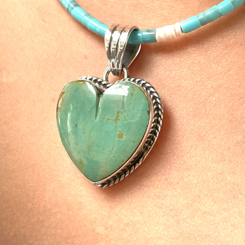 Medium. Navajo heart pendent