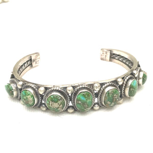 Stunning rare emerald green turquoise bracelet