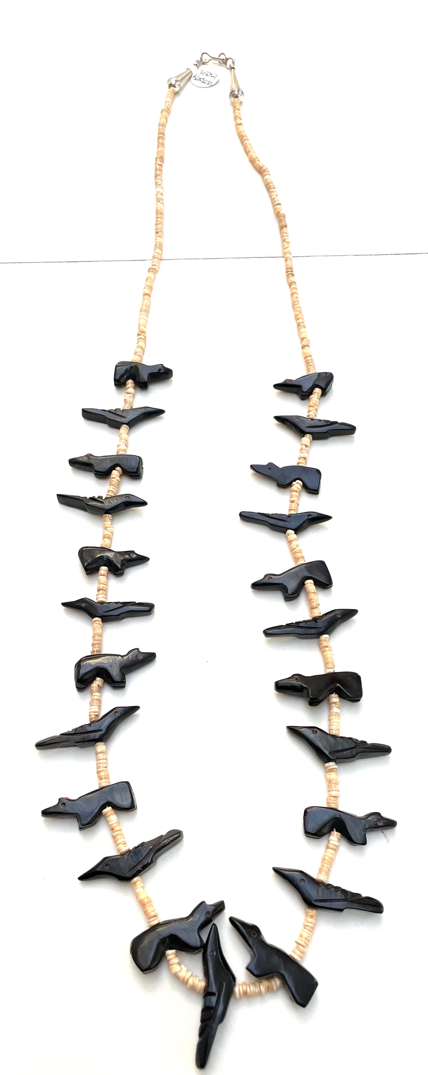 Jet Bear / bird power animal necklace