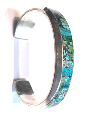 Inlaid Zuni turquoise bracelet