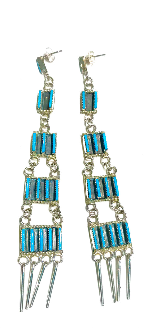 Zuni long earrings