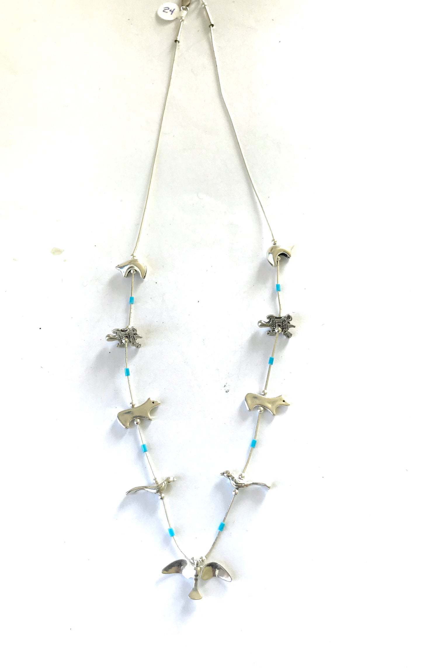 Power animal Necklace Sterling silver / 24 inch