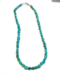 Navajo turquoise strand nugget necklace