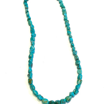 Navajo turquoise strand nugget necklace