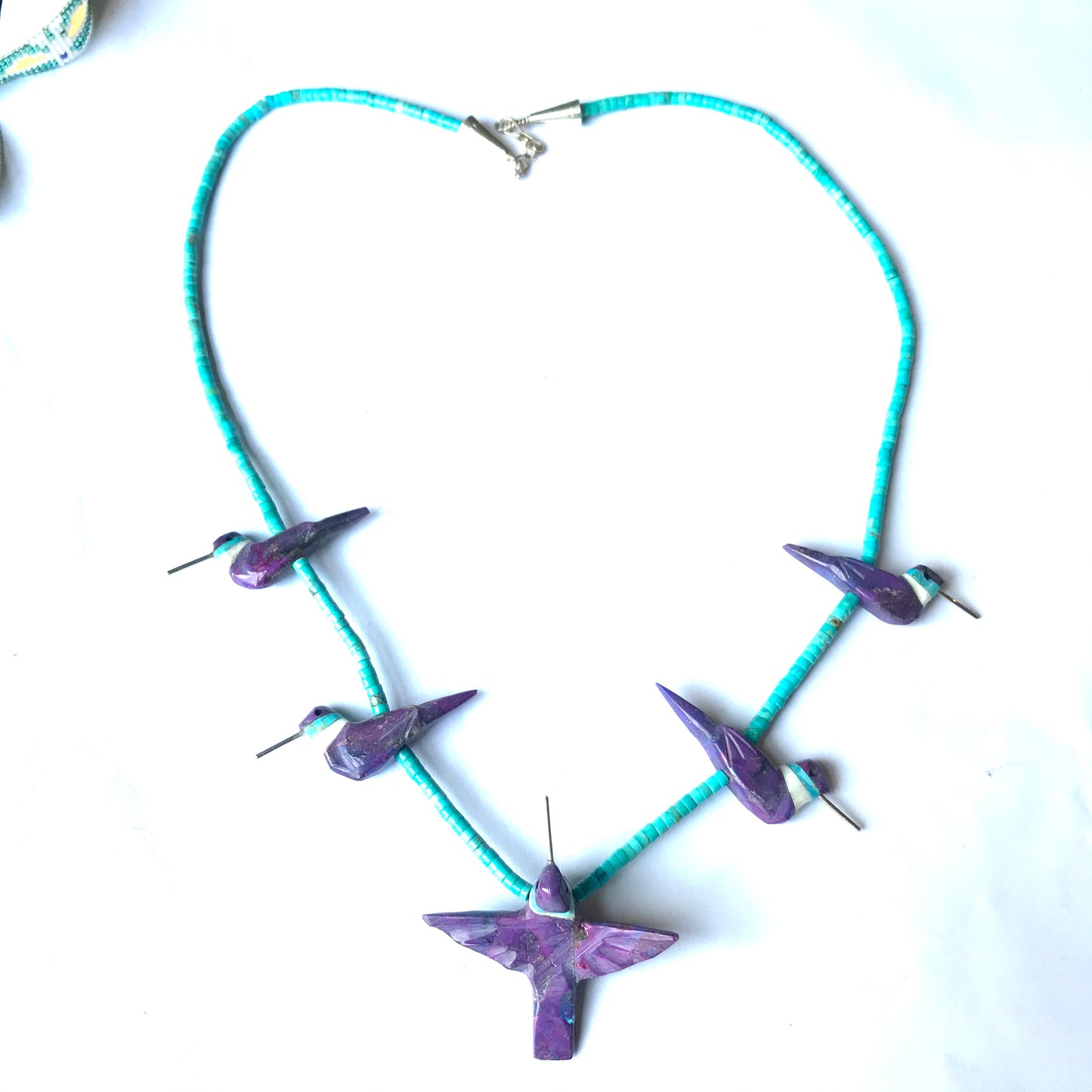 sugalite  purple  humming bird  power animal necklace