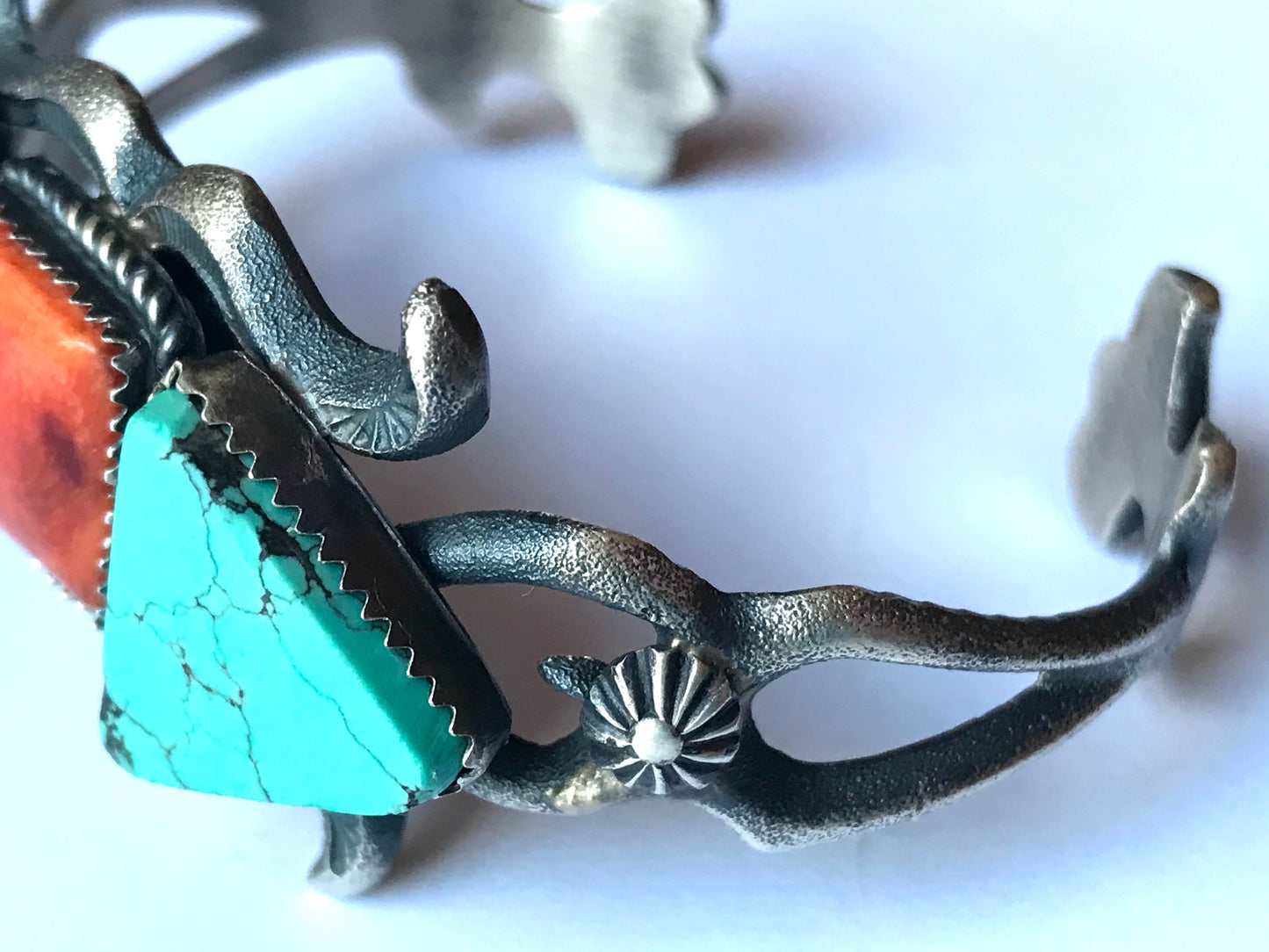 Spiny oyster and turquoise  bracelet Navajo