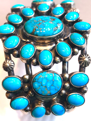 Amazing KINGMAN TURQUOISE Navajo turquoise bracelet