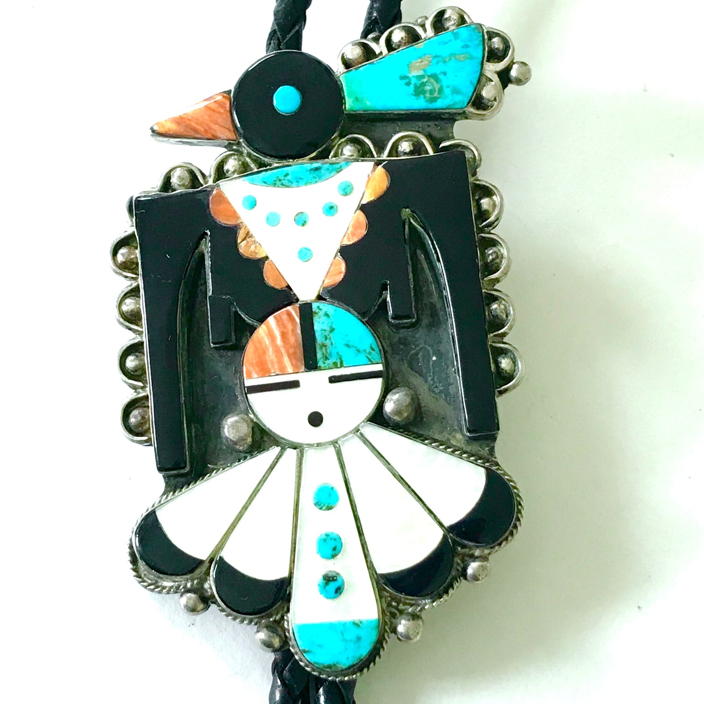 Zuni inlaid bolo tie