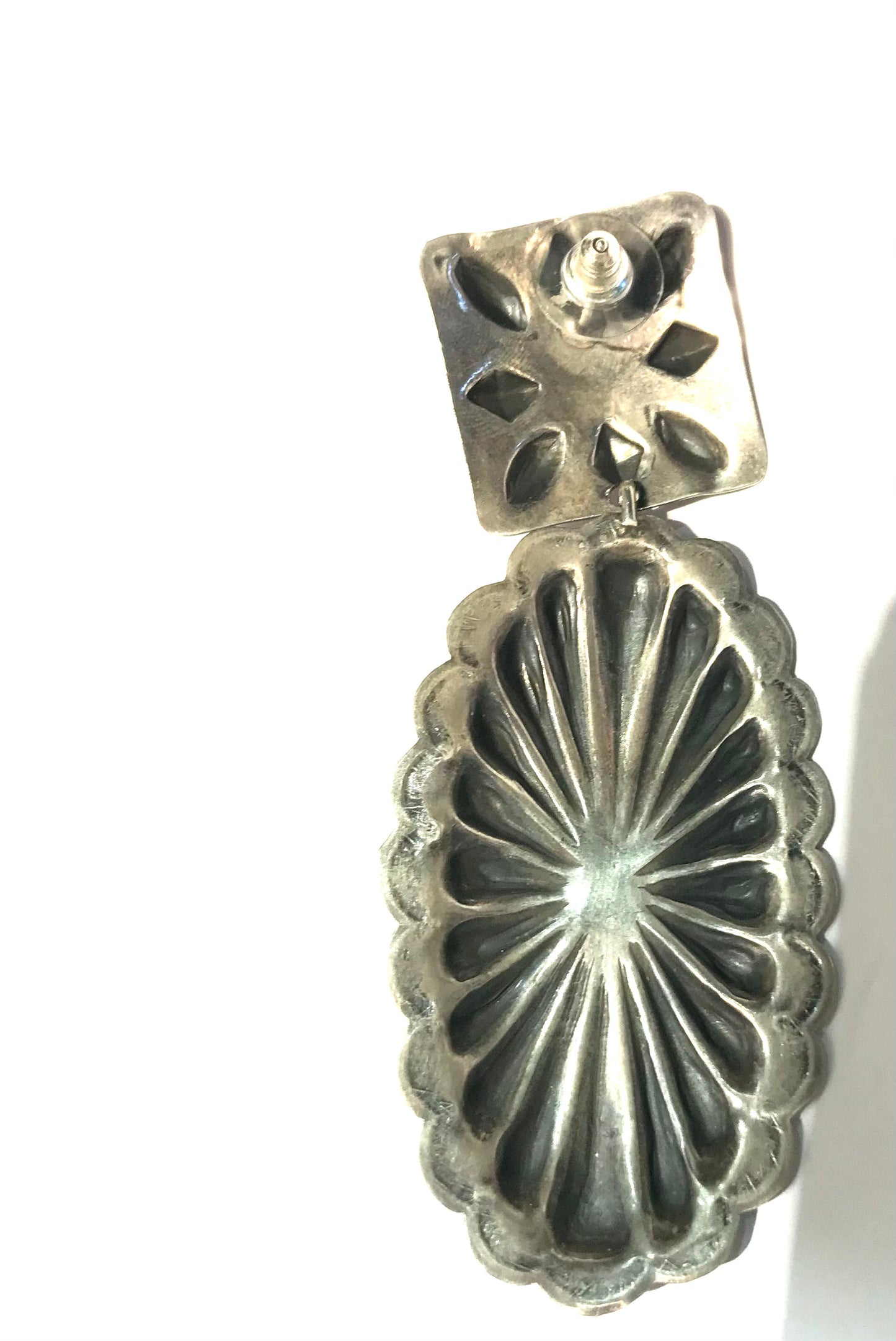 Amazing Navajo  concho turquoise earrings