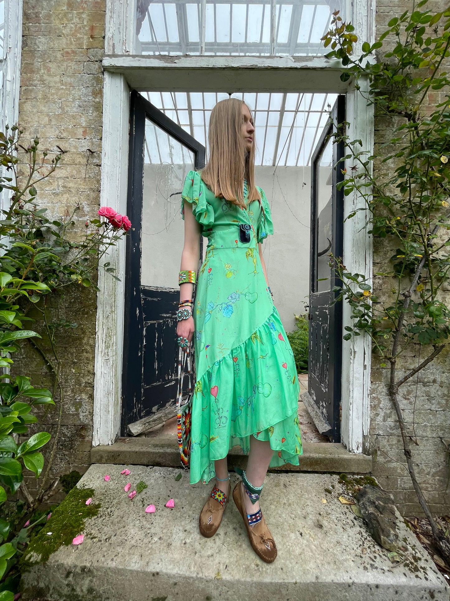 Jessie Western green dress