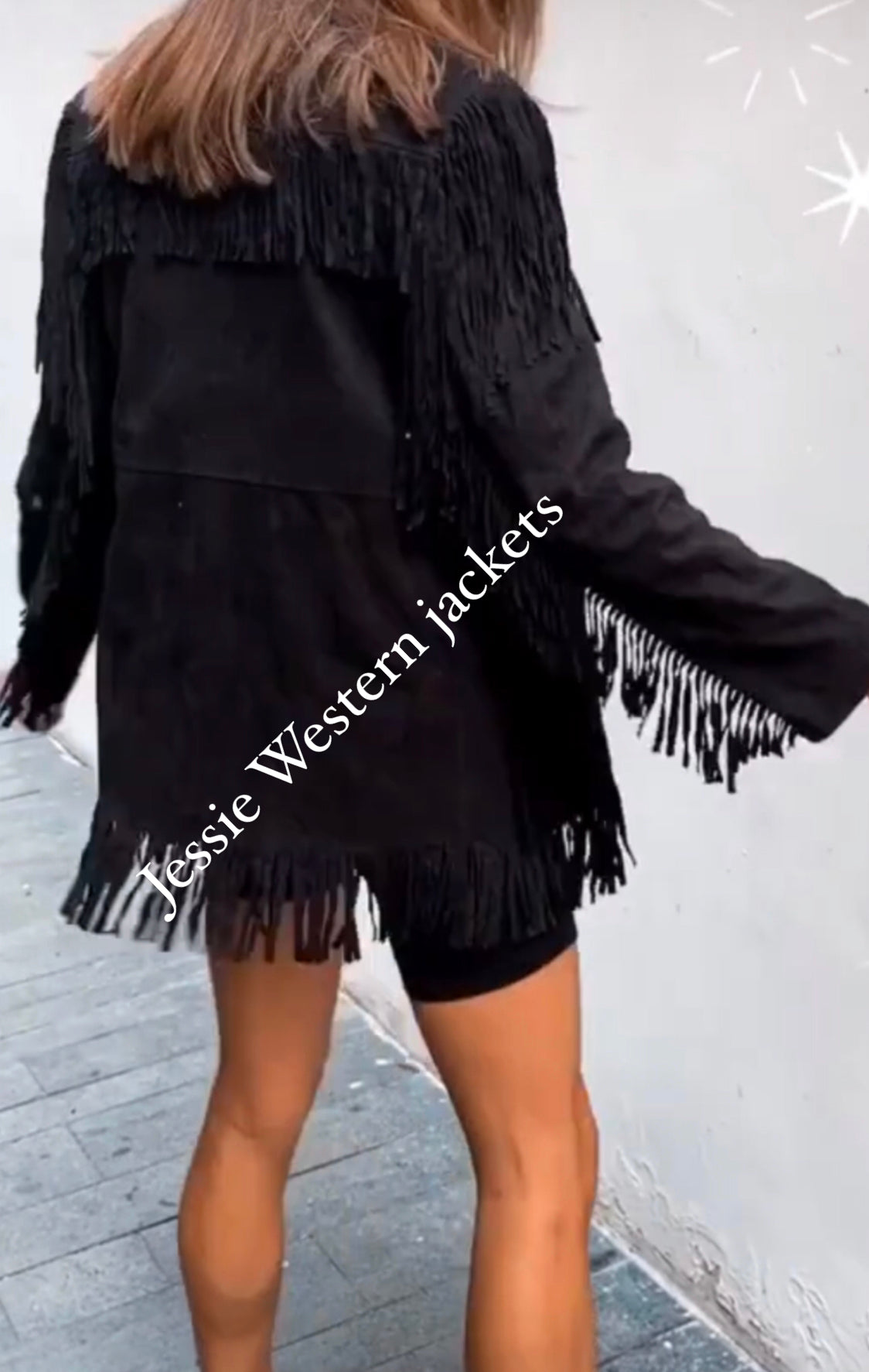 Soft suede fringed jacket