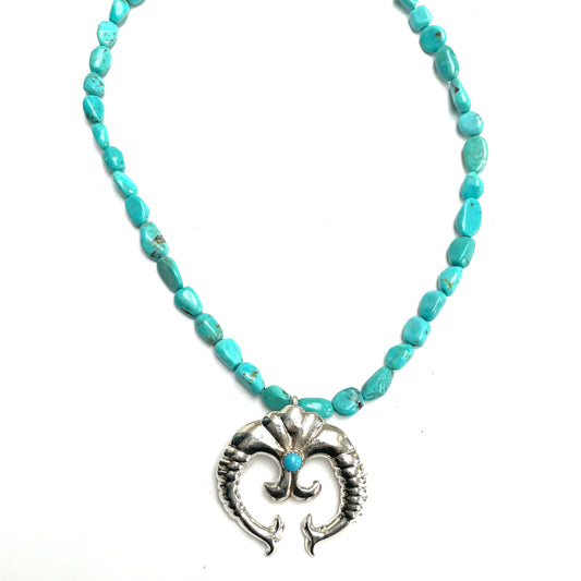 Turquoise naja necklace