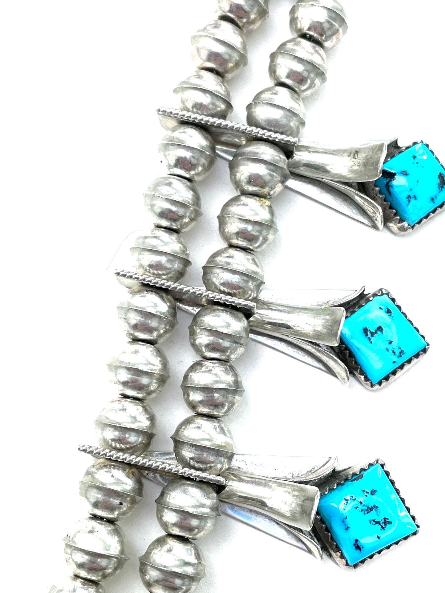 Squash blossom necklace Navajo sterling silver