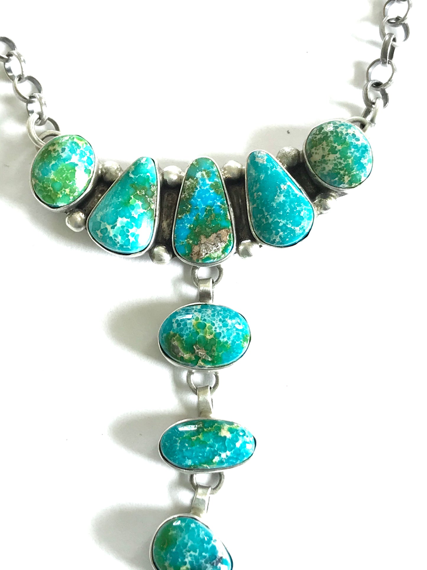 Rare emerald green turquoise necklace