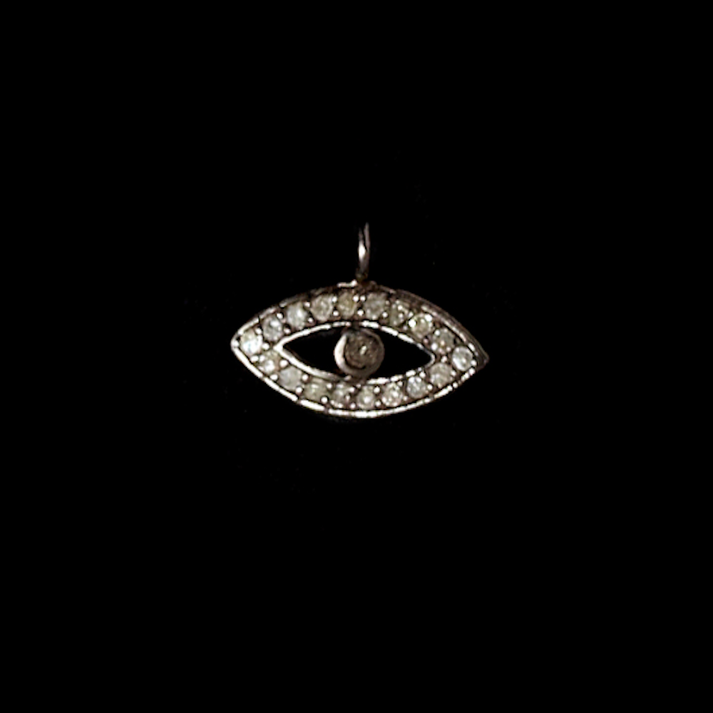 Diamond and Ruby protective eye pendent
