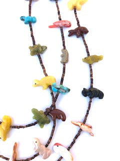 Three strand large long special edition power animal power animal necklace