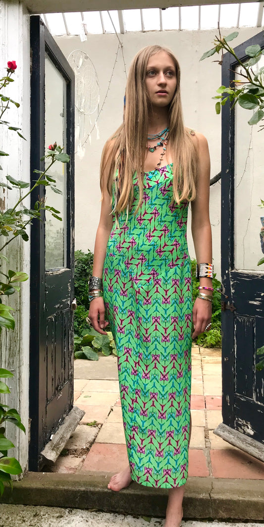 New Jessie Western season strap dress silk