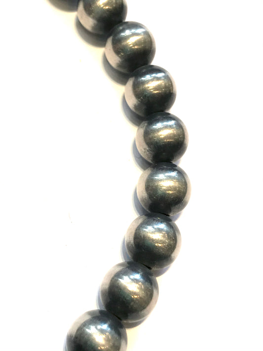 Sterling silver large chain Navajo necklace