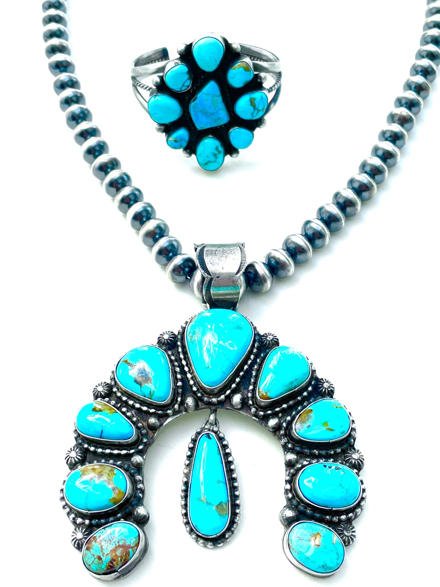 Squash Navajo blossom necklace