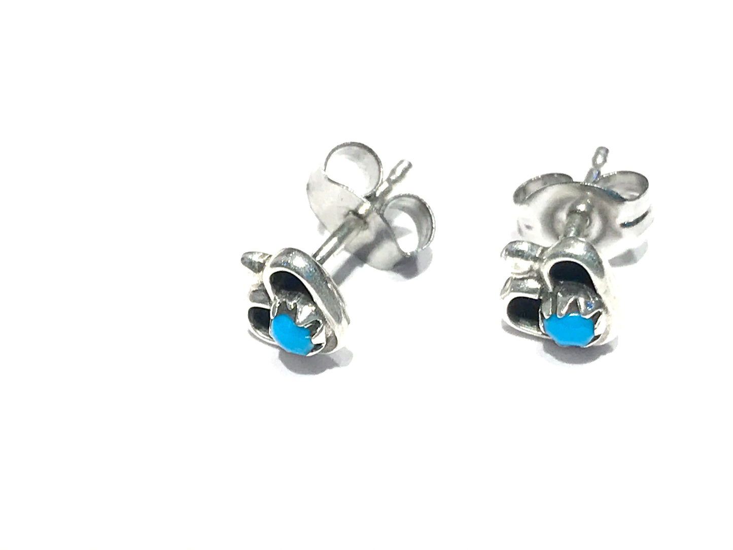 Turquoise mini heart stud