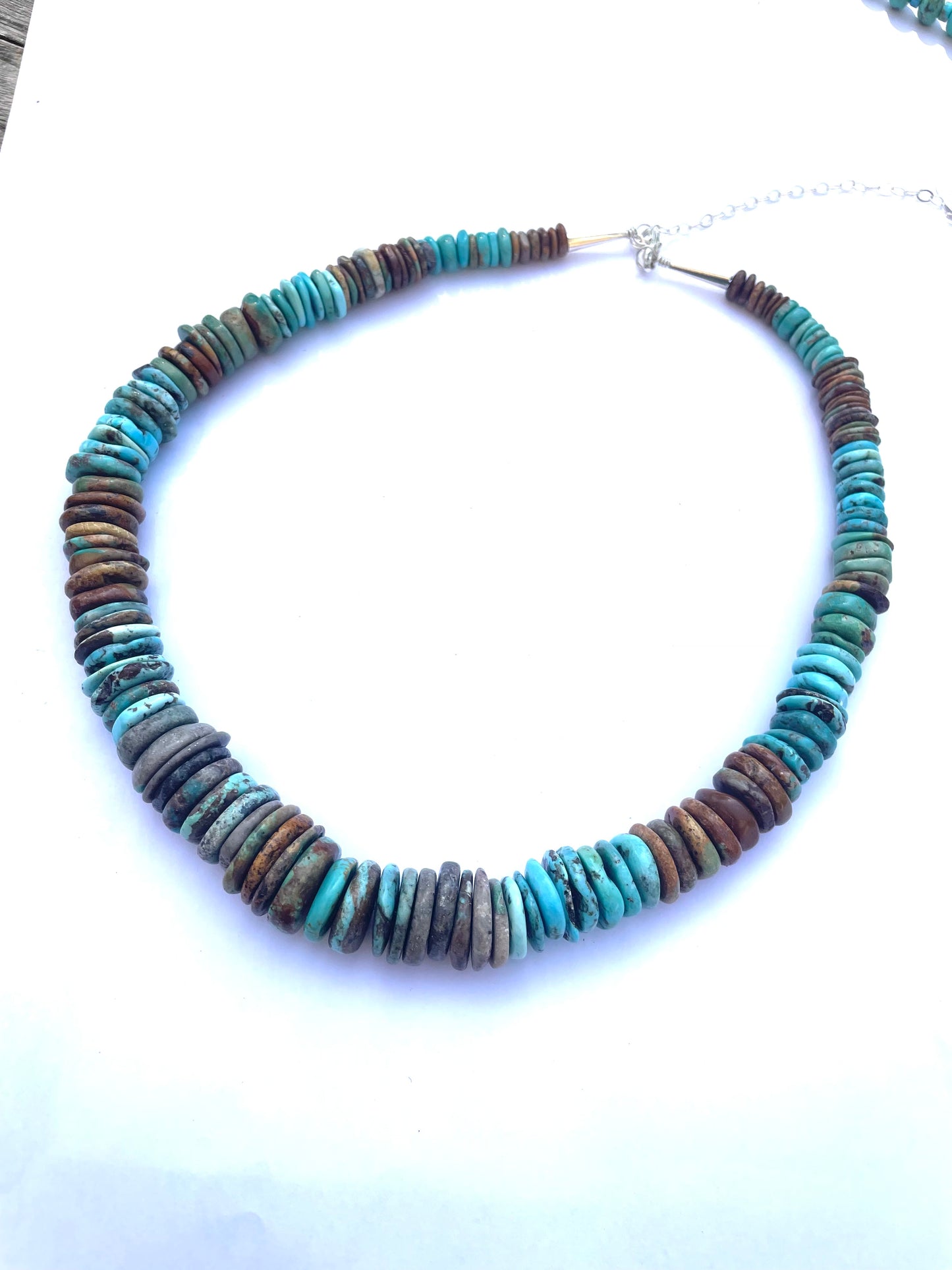 Turquoise necklaces Amazing stacked short 18 inch necklace