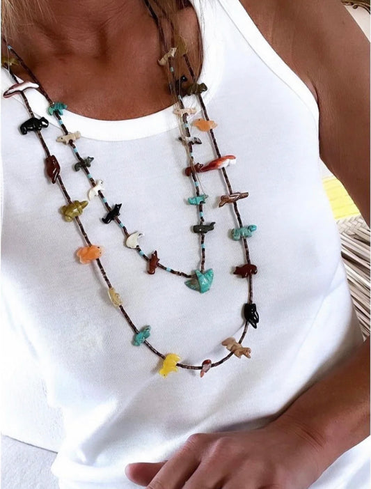 power animal necklace honey bear long