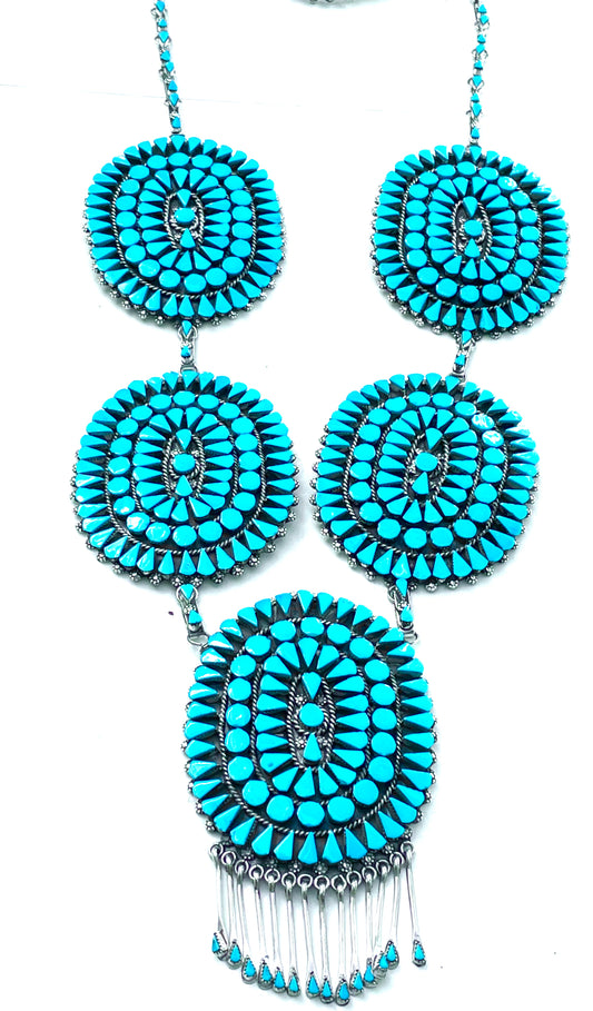 New amazing sleeping beauty cluster necklace