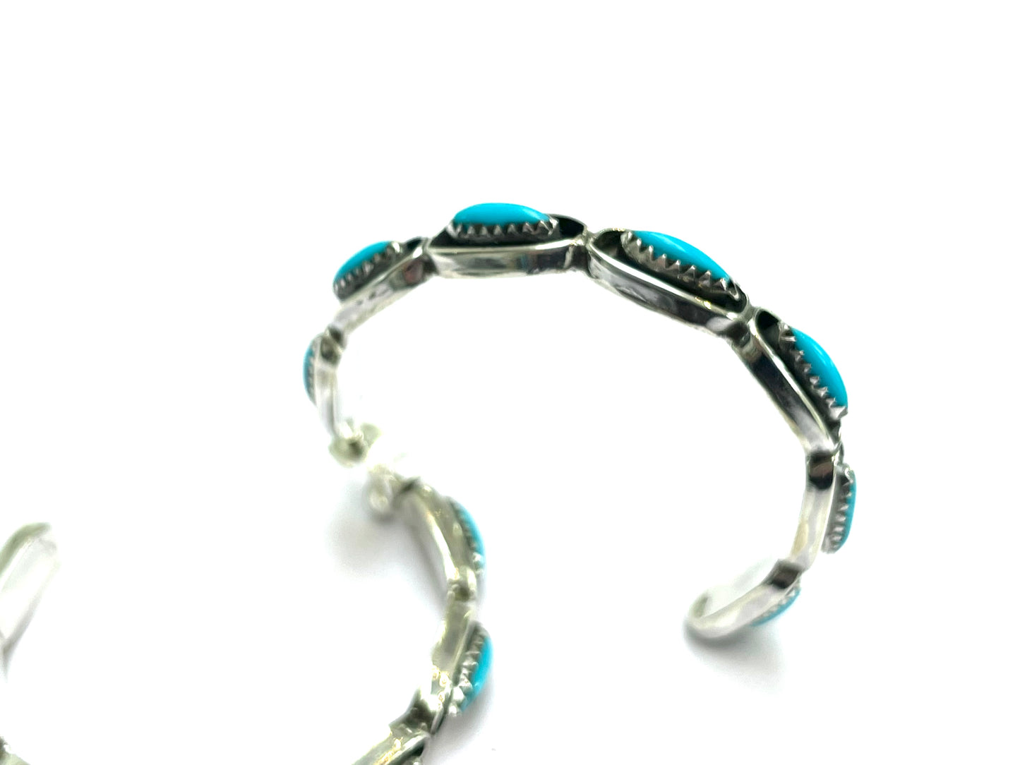 Zuni turquoise special edition hoop earring
