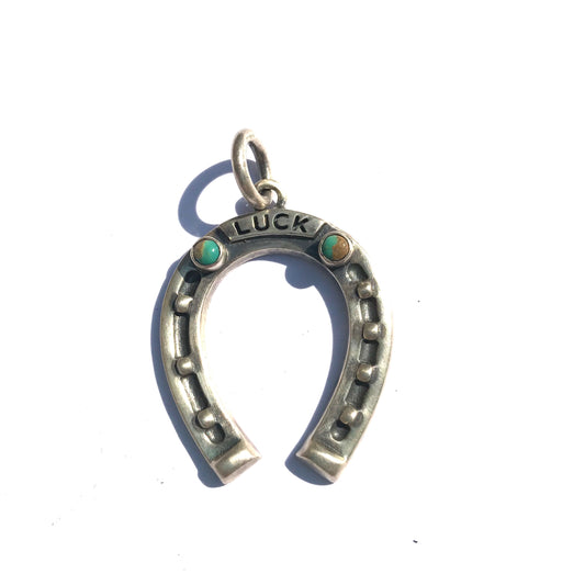 Sterling silver luck pendent large Navajo