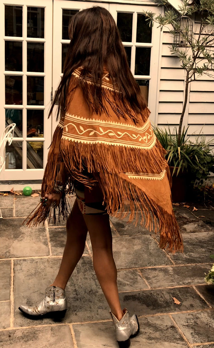 Pre order Jessie Western Fringed  poncho