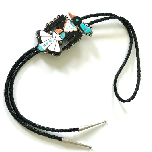 Zuni inlaid bolo tie