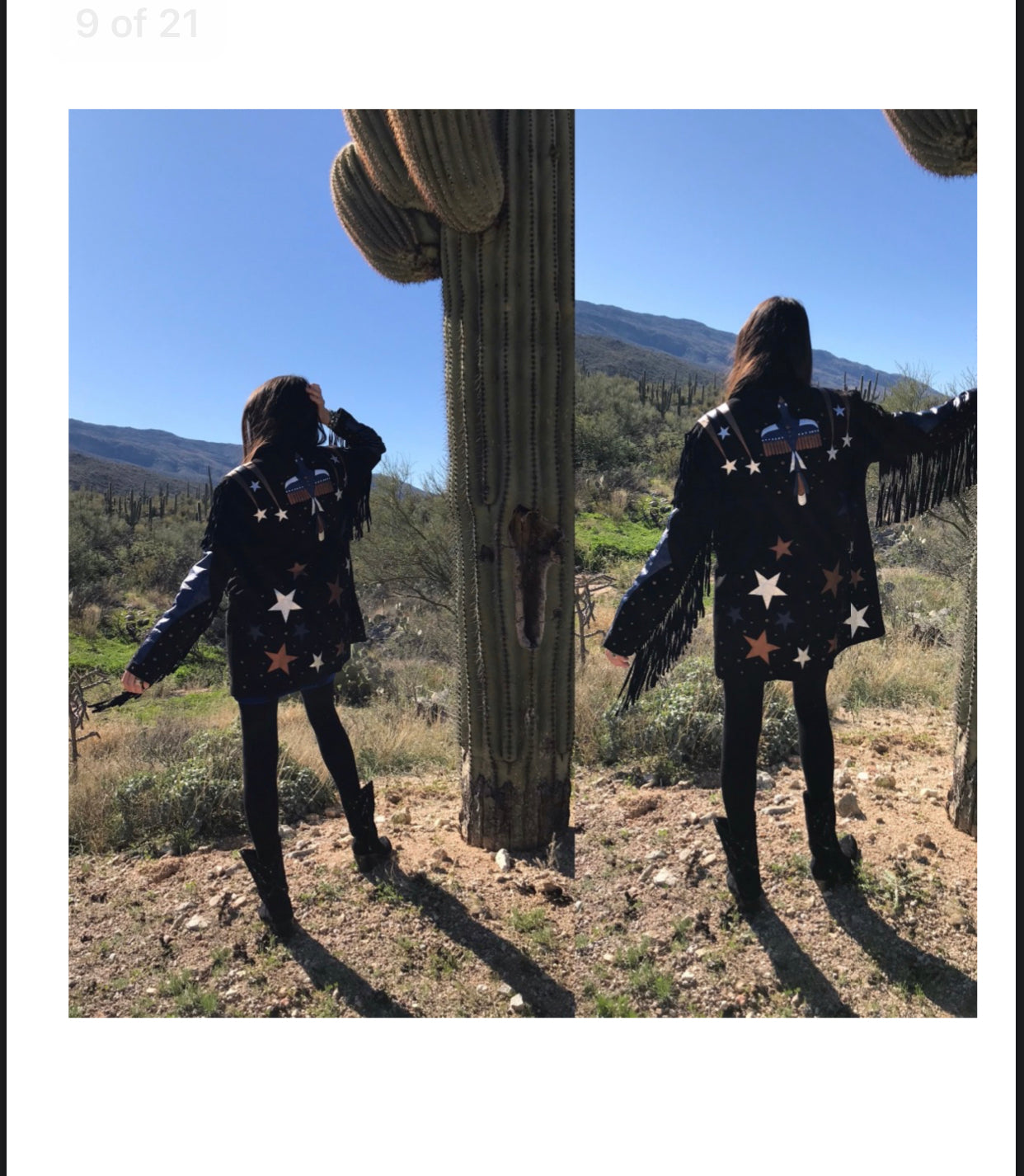 NEW amazing Eagle fringed jacket Jessie Western Brand